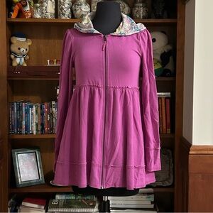 Evy's Tree The Sophie Empire Peplum Hooded Jacket